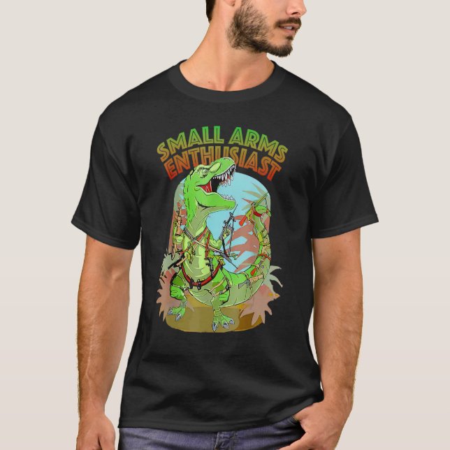 Rex Dinosaurier Gun T-Shirt (Vorderseite)