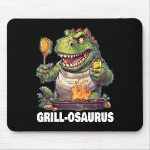 Rex Grillen Dinosaur Funny Vathers Day Grilling Mousepad