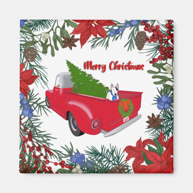 Rex in Vintagem Red Truck Magnet (Vorne)