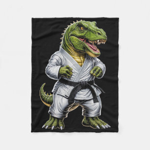 Rex Kampfsport Dinosaurier Karate Judo Bjj Kämpfer Fleecedecke