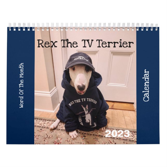 Rex La TV Terrier 2023 Mot Du Mois Calendrier (Protection)