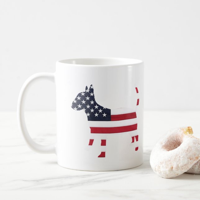 Rex La TV Terrier Vote Mug (Avec donut)