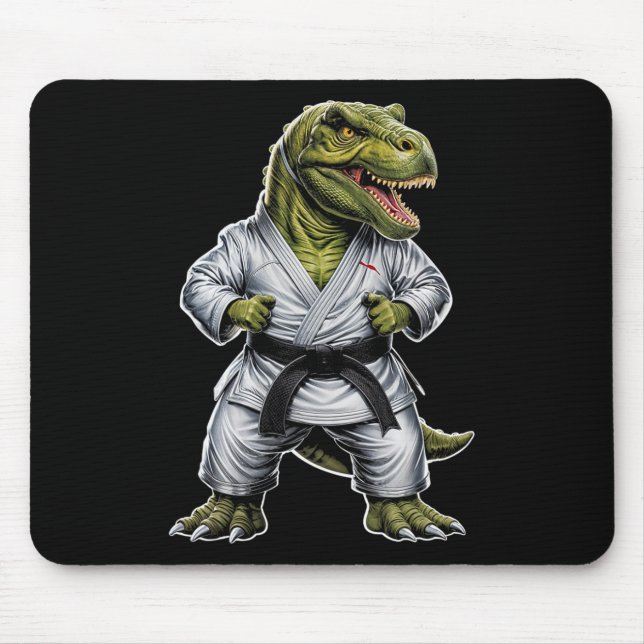 Rex Martial Arts Dinosaur Karate Jiu-jitsu Ninja Mousepad (Vorne)