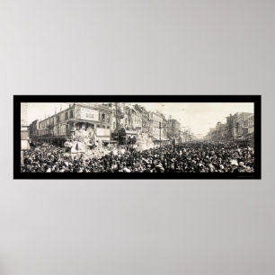 Rex Parade Carnival LA Foto 1913 Poster