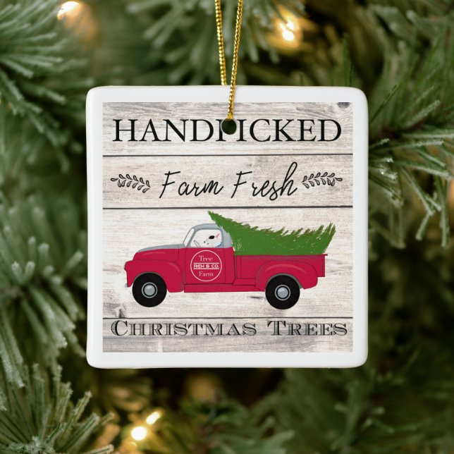 Rex the TV Terrier Red Truck Ornament (Baum)