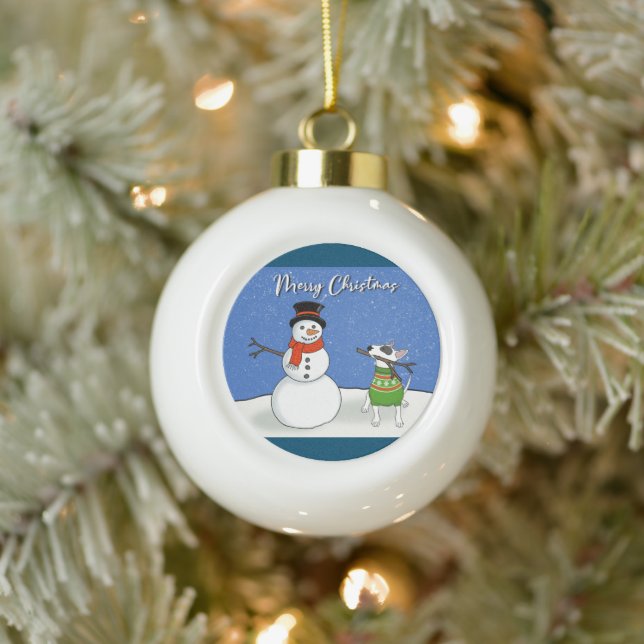 Rex the TV Terrier Rex und Snowman Ornament (Baum)