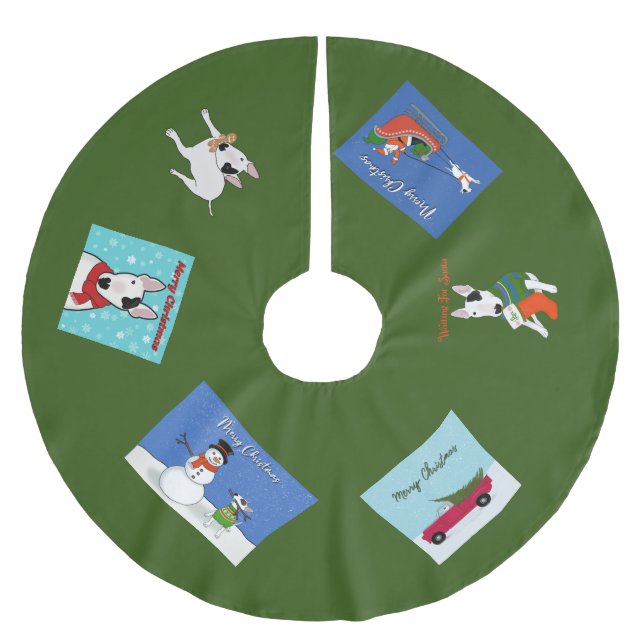 Rex the TV Terrier Tree Skirt Polyester Weihnachtsbaumdecke (Vorderseite)