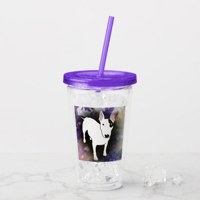 Rex TV Terrier Lila Haze Acrylic Tumbler Acryltrinkbecher (Rückseite Ice)