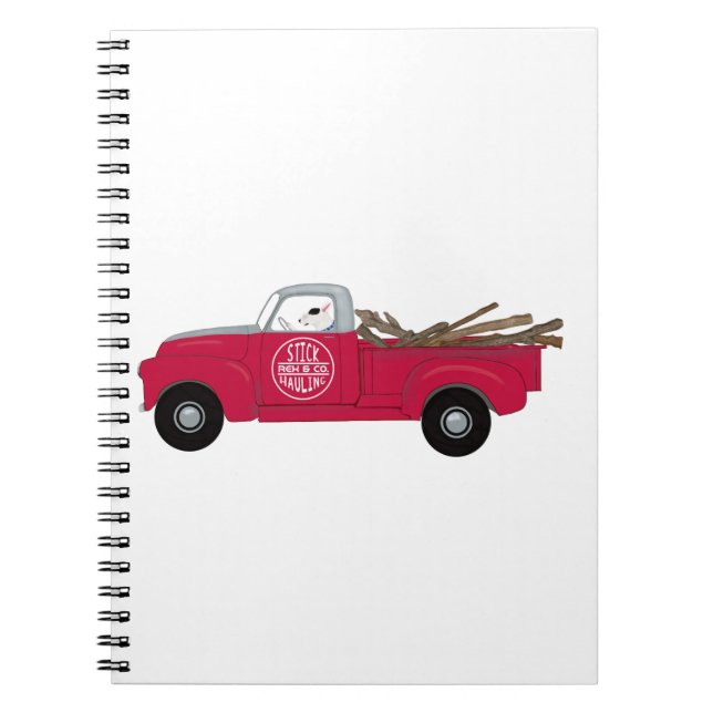Rex TV Terrier Red Truck Notizblock (Vorderseite)