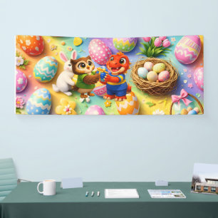 Rex und Hoot fröhliche Ostereiersuche drinnen Teil Banner