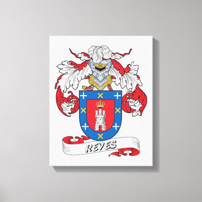Reyes Familienwappen Leinwanddruck (Vorderseite)