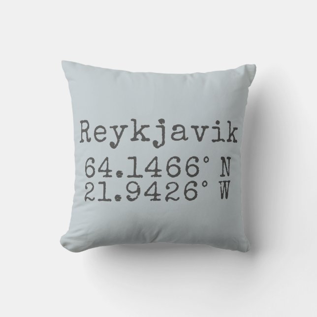 Reykjavik Belgien Breitengrad Kissen (Vorderseite)
