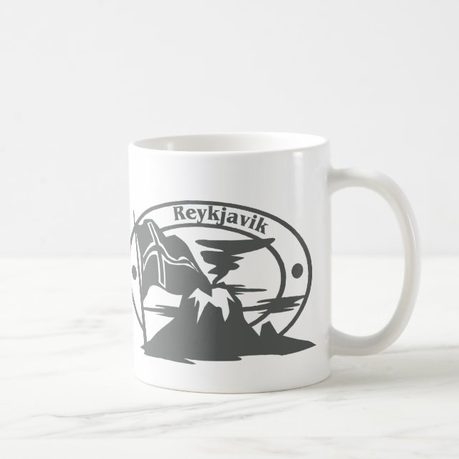 Reykjavik-Briefmarke Kaffeetasse (Rechts)