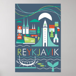 Reykjavik Druck Poster