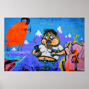 Reykjavik-Graffiti Poster