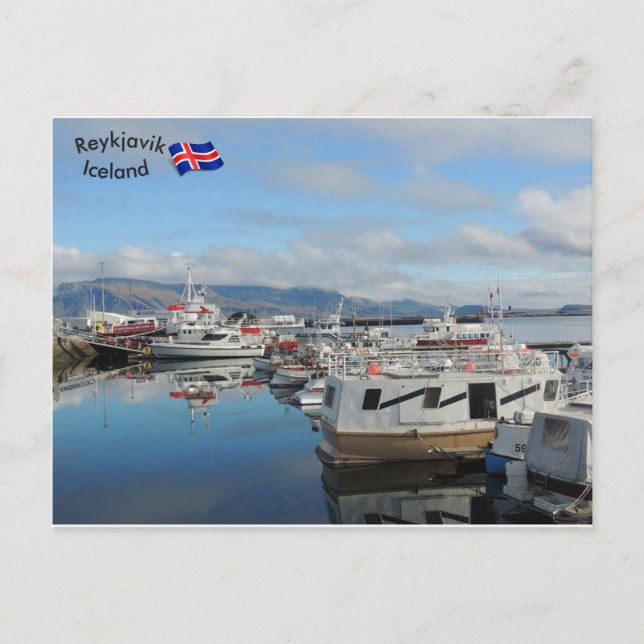 Reykjavik Harbour, Island Postkarte (Vorderseite)