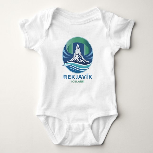 Reykjavik Iceland Europe Baby Strampler (Vorderseite)