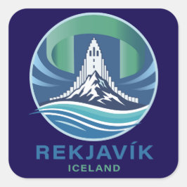 Reykjavik Iceland Europe Quadratischer Aufkleber