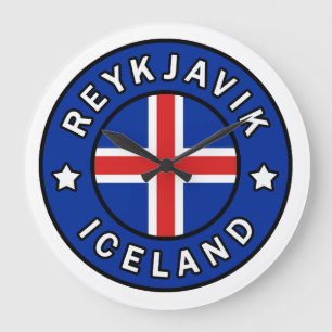 Reykjavik Iceland Große Wanduhr
