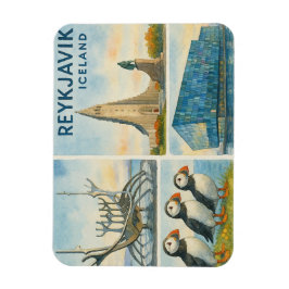 Reykjavik Iceland multiview  Magnet