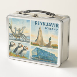 Reykjavik Iceland multiview  Metall Brotdose
