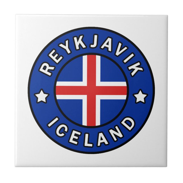 Reykjavik Island Fliese (Vorderseite)