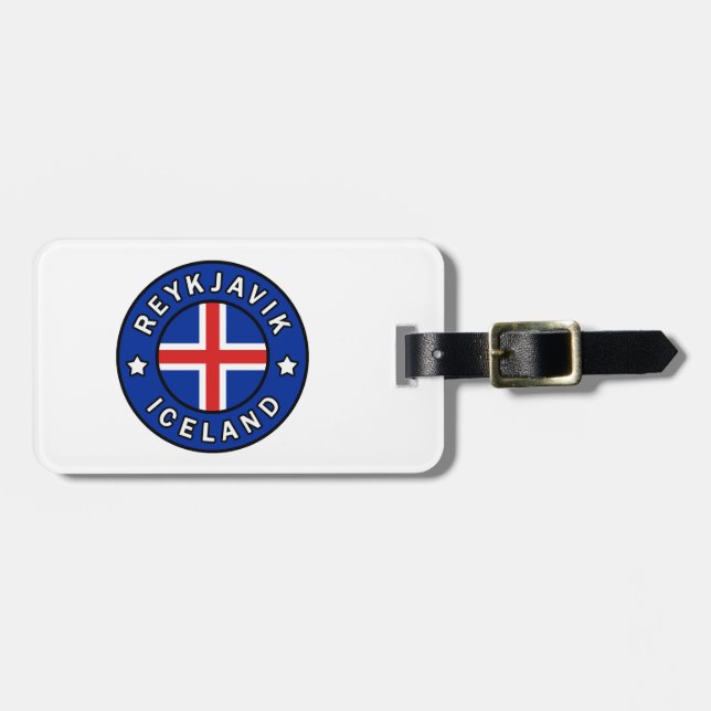 Reykjavik Island Gepäckanhänger (Vorderseite horizontal)