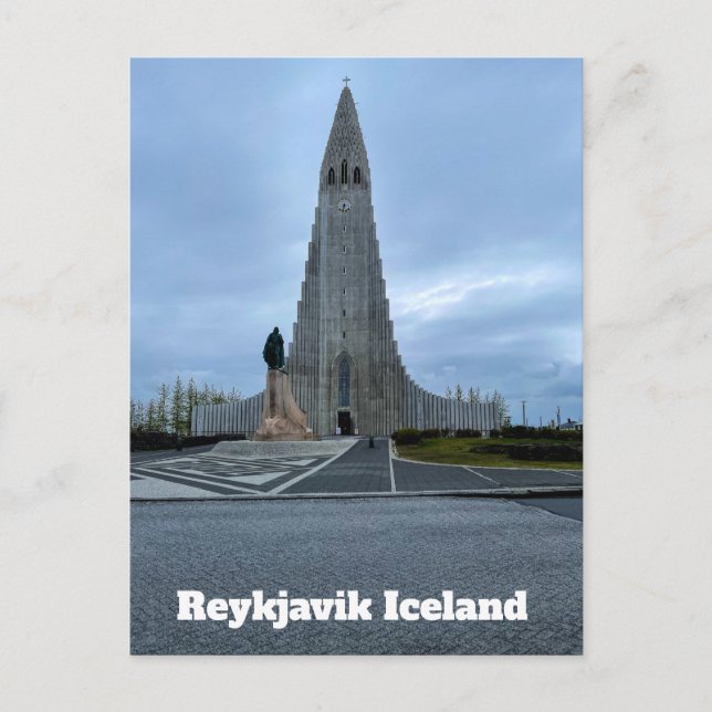 Reykjavik Island Hallgrimskirkja Personalize Postkarte (Vorderseite)