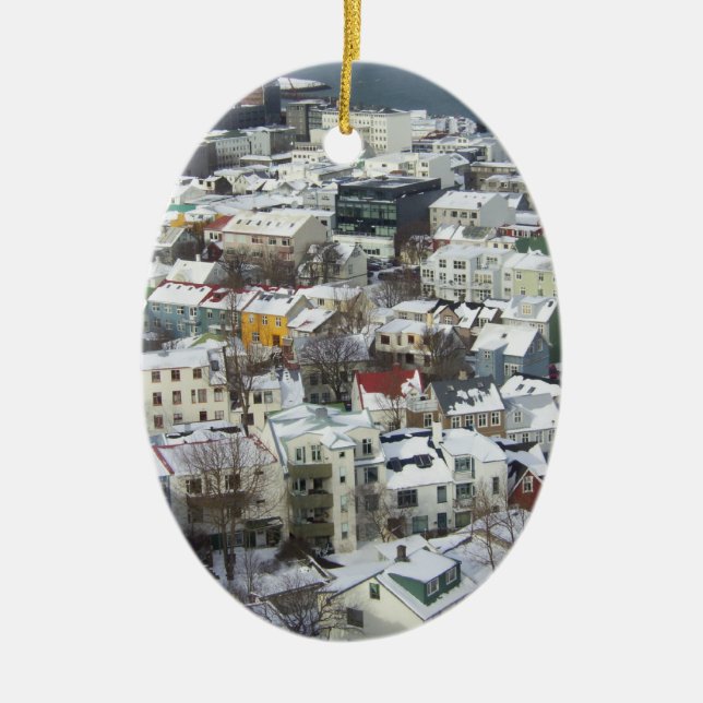 Reykjavik Island Keramik Ornament (Vorne)