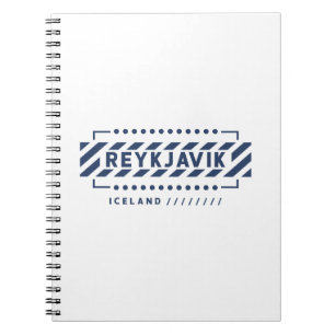 Reykjavik Island modernes geometrisches Design Notizblock