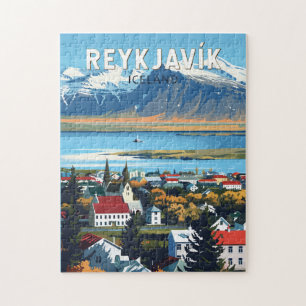 Reykjavík Island Reise Kunst Vintage