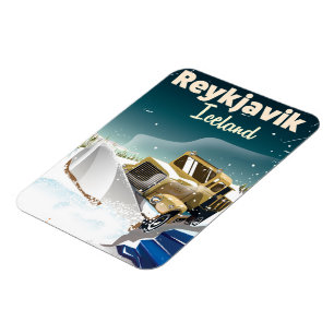 Reykjavik Island Reiseausdruck Magnet