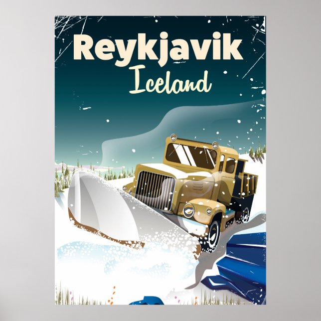 Reykjavik Island Reiseausdruck Poster (Vorne)