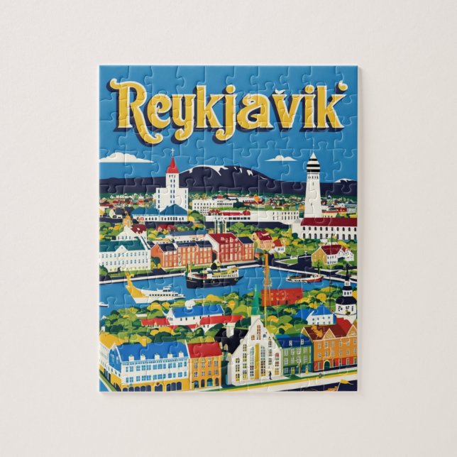 Reykjavík Island Reisen Vintag (Vertikal)