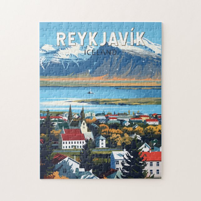 Reykjavík Island Reisen Vintag (Vertikal)