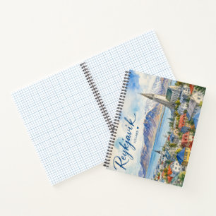 Reykjavik Island Souvenir Wasserfarbe Notizbuch