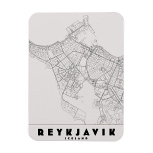 Reykjavik Island Vintage-Reisekarte Magnet