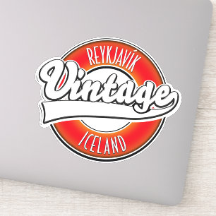 Reykjavík Island-Vitaminlogo Aufkleber