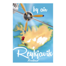Reykjavik, isländisches Reiseplakat