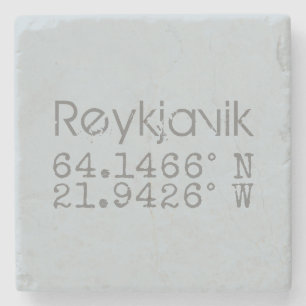 Reykjavik Latitude Longitude Steinuntersetzer
