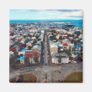 Reykjavik Luftansicht Magnet