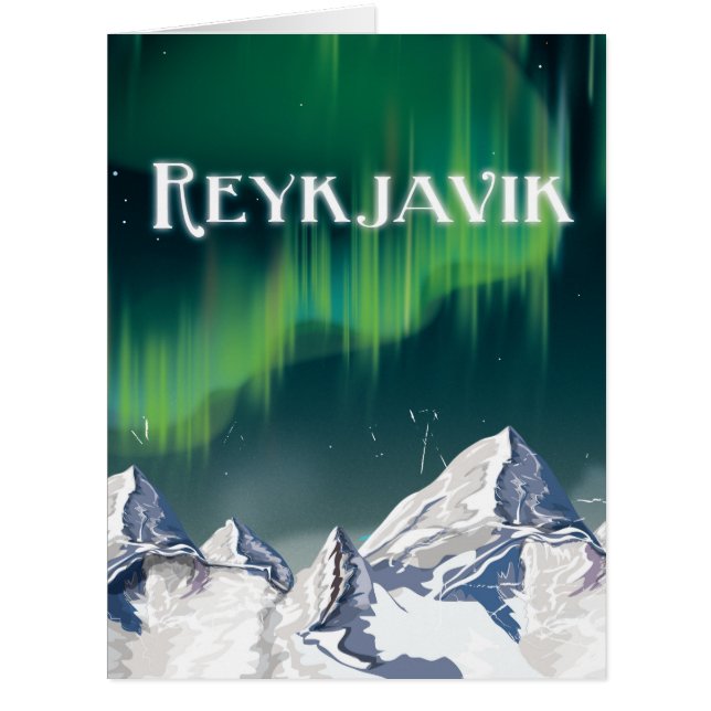 Reykjavik Vintage Travel Poster (Vorderseite)