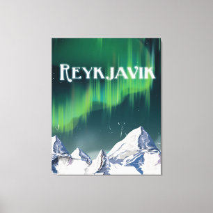 Reykjavik Vintage Travel Poster Leinwanddruck