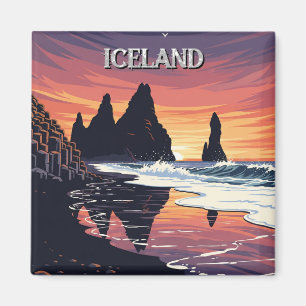 Reynisdrangar Island Travel Magnet