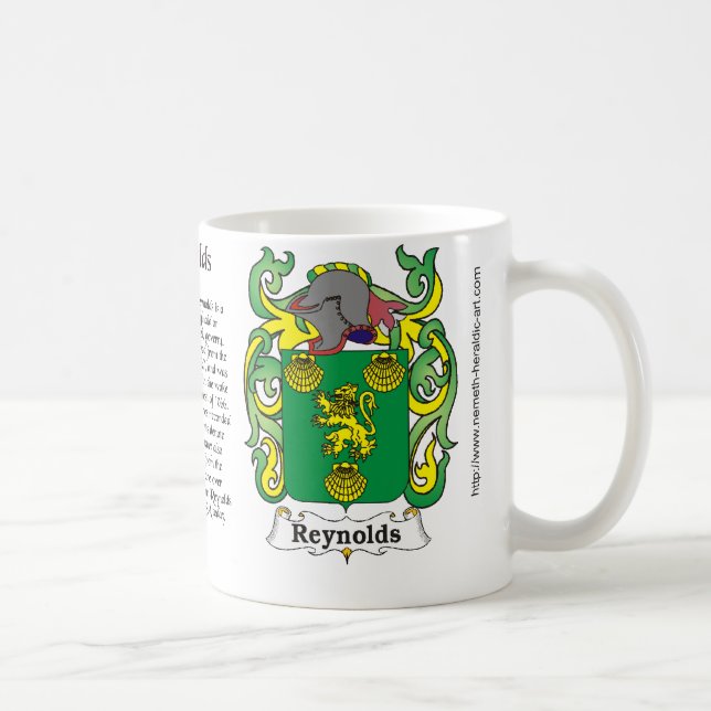 Reynolds-Familienwappen auf einer Tasse (Rechts)
