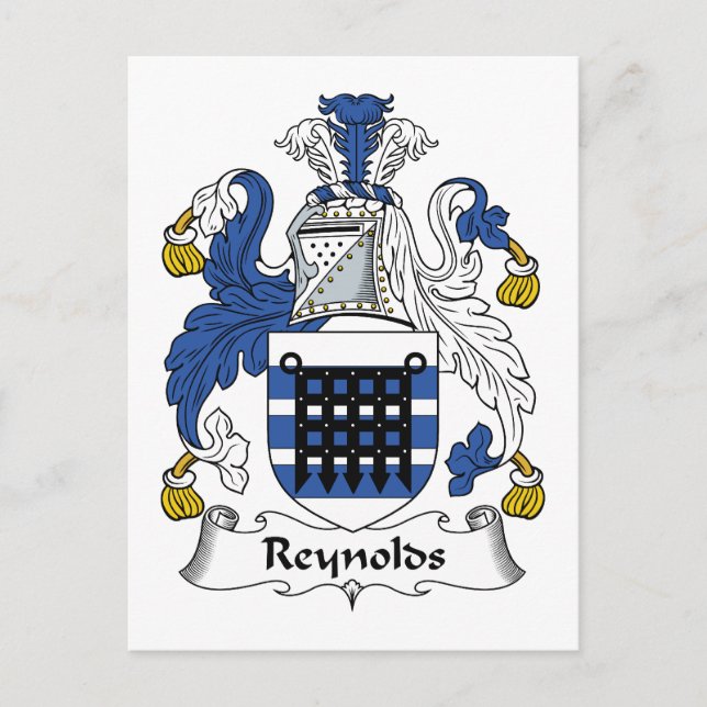 Reynolds Familienwappen Postkarte (Vorderseite)
