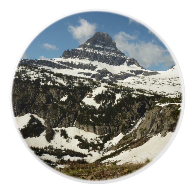 Reynolds Mountain vom Logan Pass beim Glacier Park Keramikknauf (Vorderseite)
