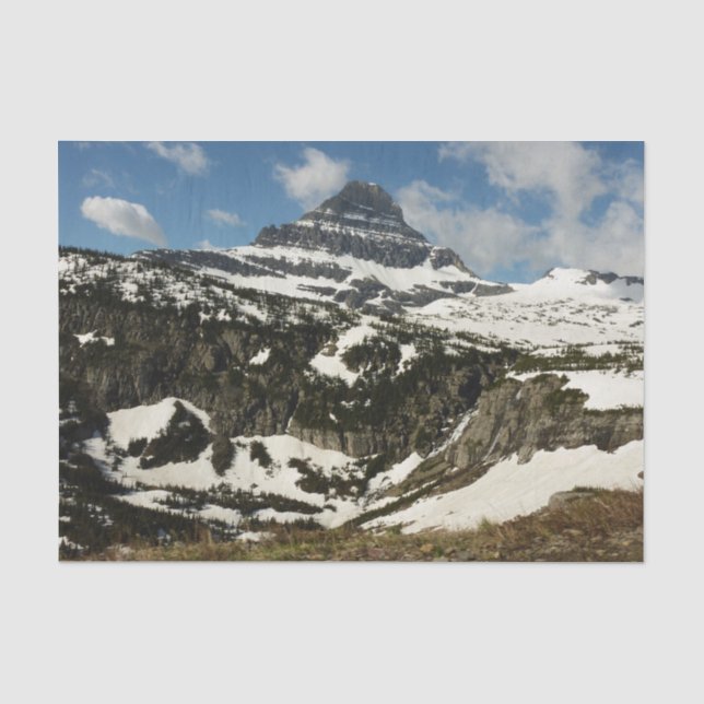 Reynolds Mountain vom Logan Pass beim Glacier Park Seidenpapier (Vorderseite)