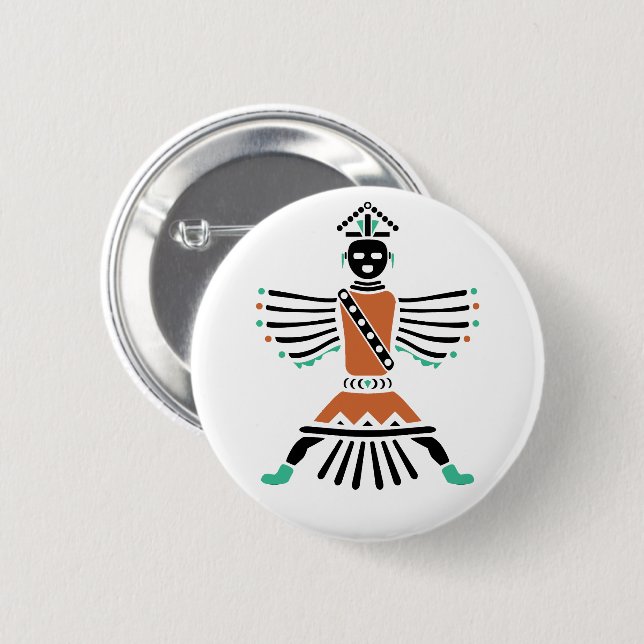 Rez-Messingkrieger Button (Vorne & Hinten)