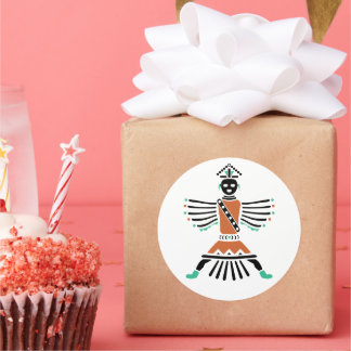 Rez-Messingkrieger Runder Aufkleber